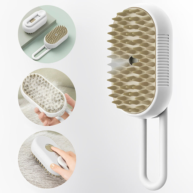 3-in-1 Electric Pet Steam Brush