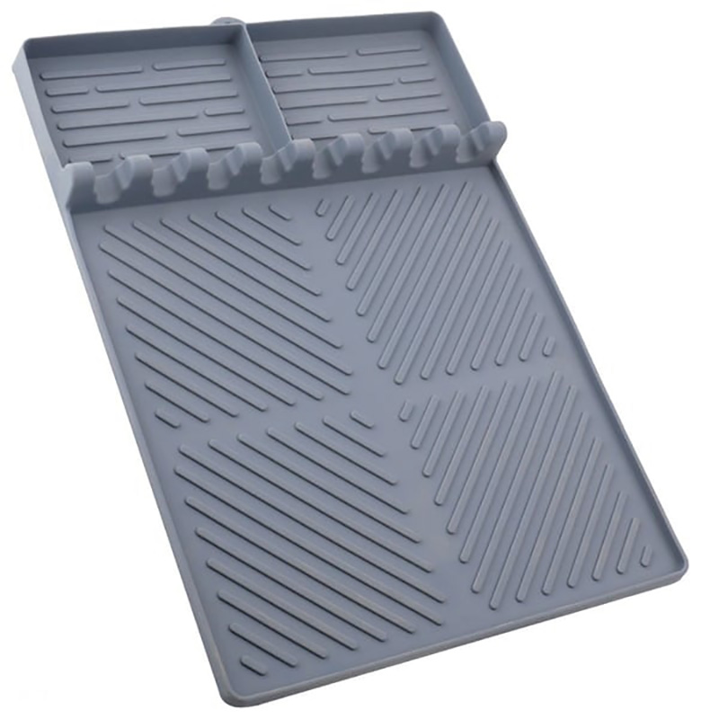 Silicone Grill Side Shelf Mat,Non-slip Heat-resistant