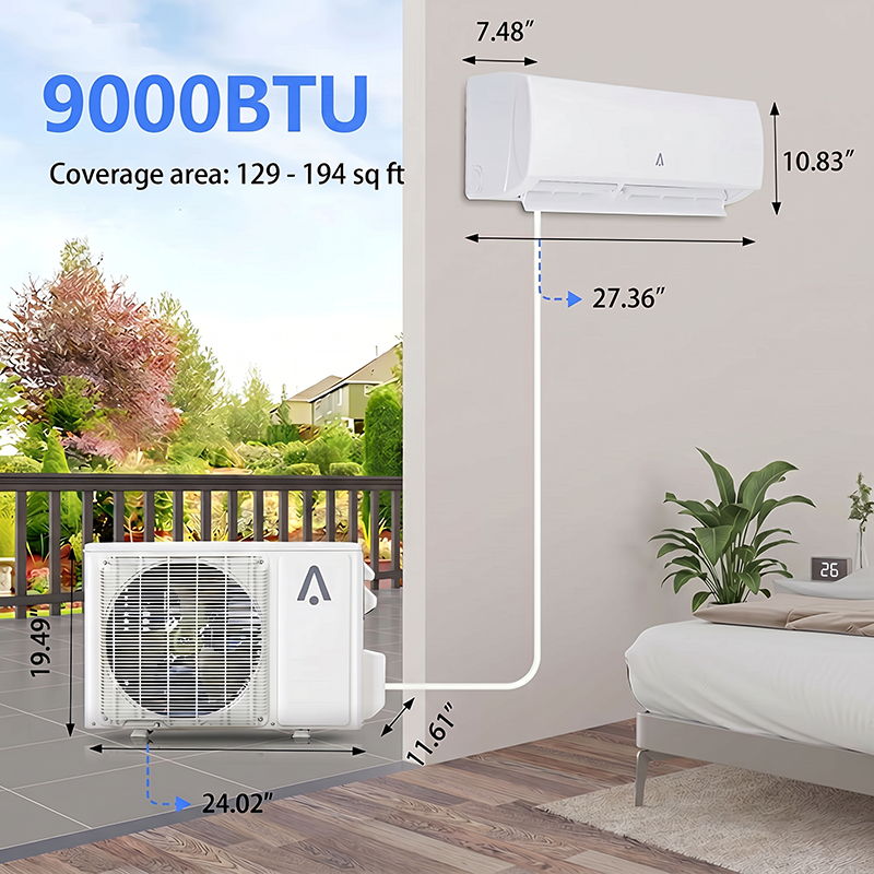 9000BTU Cooling and Heating Efficiency Compressor Air Conditioner