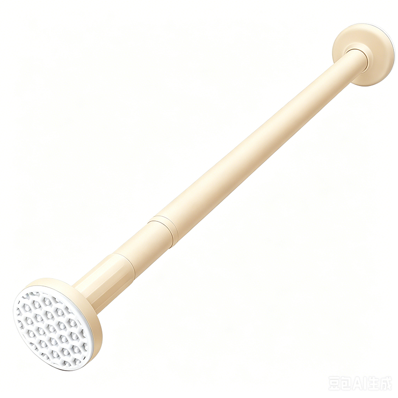 Adjustable No-drill Clothes Rail & Curtain Rod - Spring Tension Wardrobe Pipe
