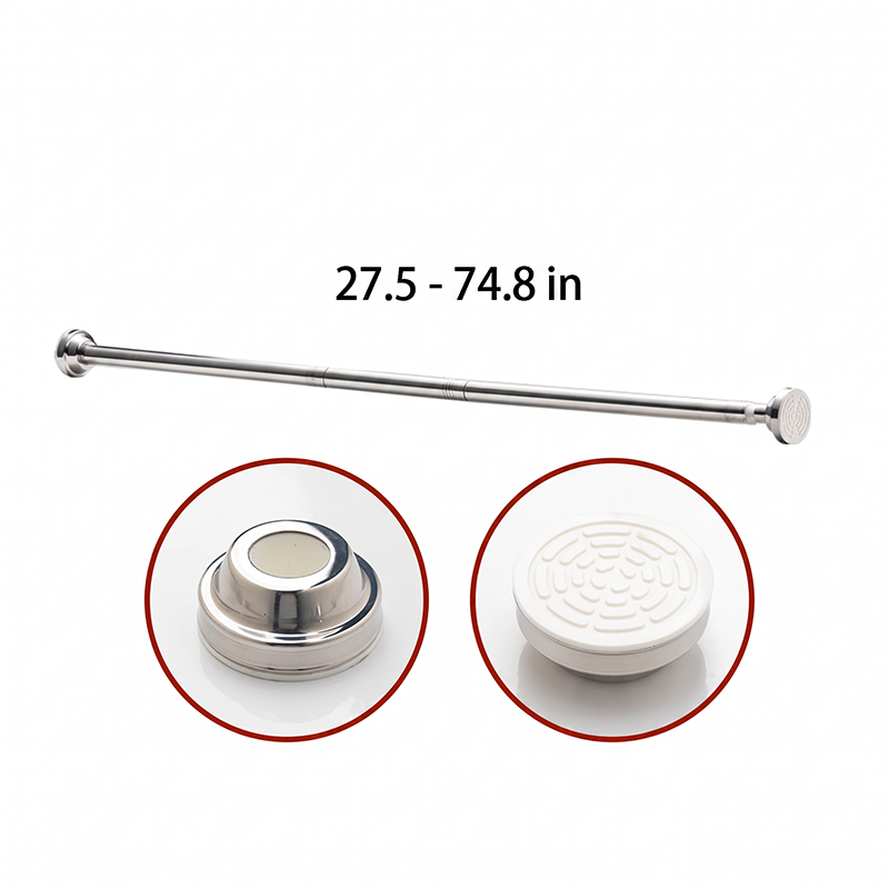 ✨ Install In Seconds Without Drilling—Adjustable Tension Rod for Smarter Storage at Home 🏠