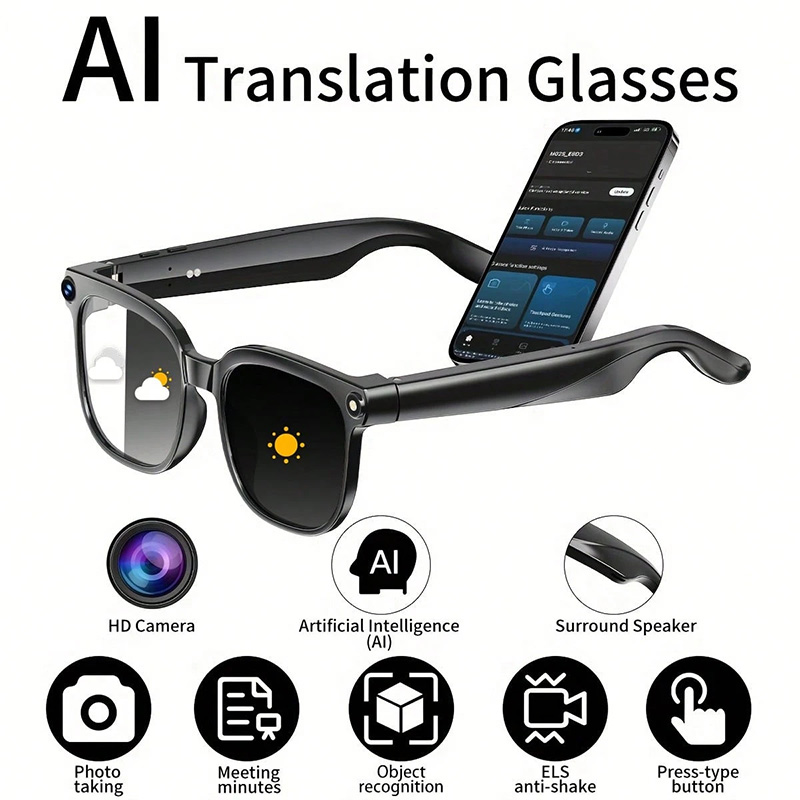 AI Bluetooth Smart Photochromic Sunglasses