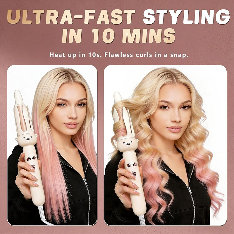 Fully Automatic Rotating Curling Iron – Effortless Salon Waves at Home