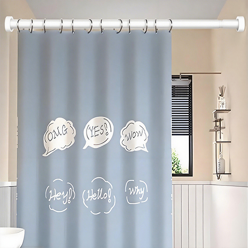 Adjustable No-drill Clothes Rail & Curtain Rod - Spring Tension Wardrobe Pipe