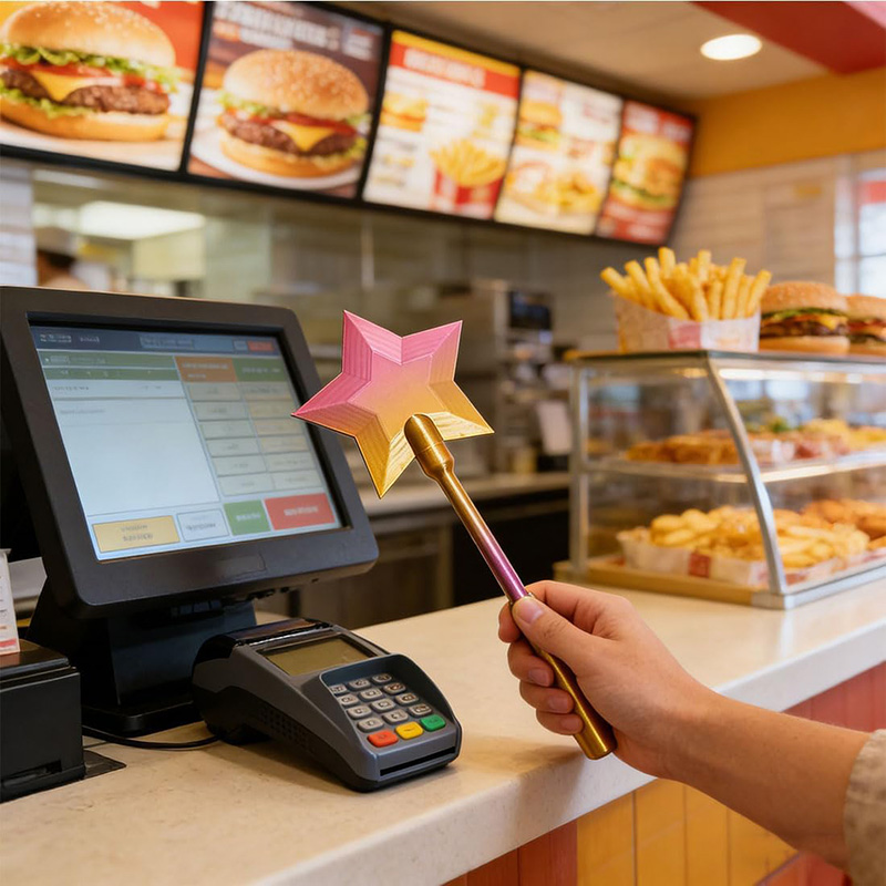 3D Printed Tap to Pay Wand, Contactless Payment Card Holder, Suitable Scenarios for Card Payment