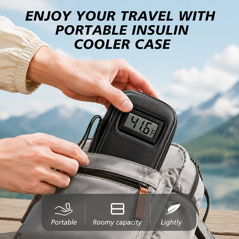 Insulin Cooler Travel Case with Temperature Display