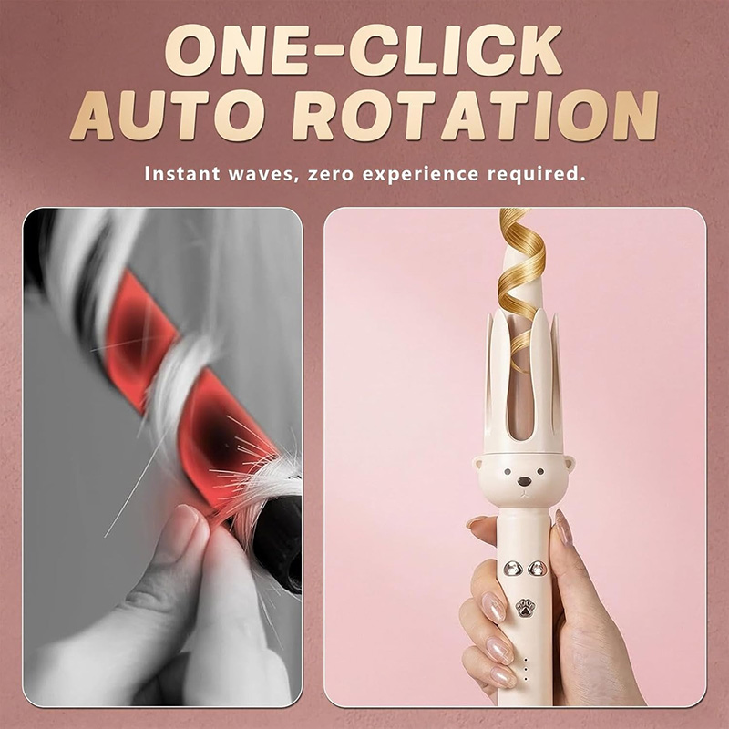 Fully Automatic Rotating Curling Iron – Effortless Salon Waves at Home