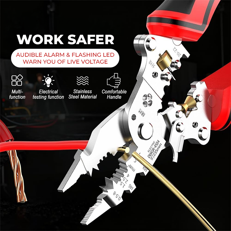 16-in-1 Wire Stripper & Twister Pliers with Voltage Tester