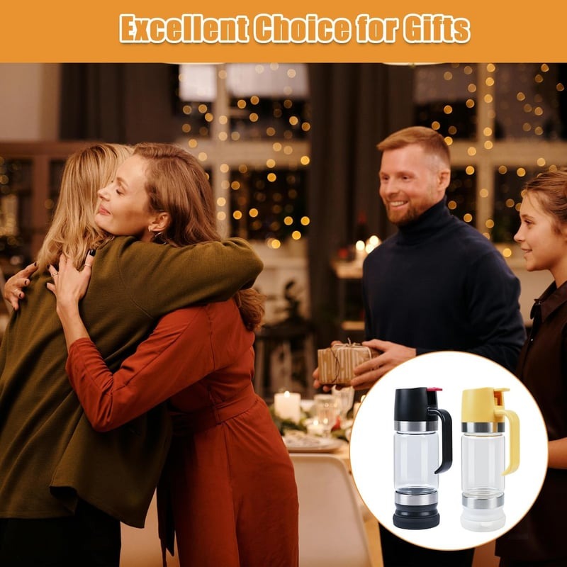 🔥 Hot Sale Discount 46% Off 🍯 Glass Honey Dispenser Kitchen Items No Drip No Mess Leak-free Design With Handle