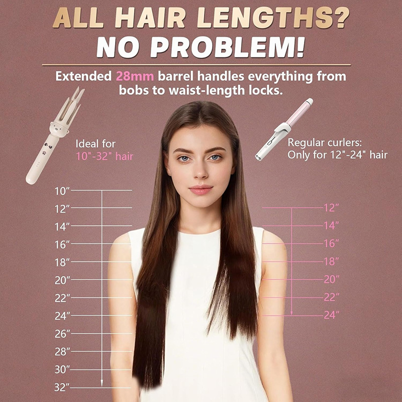 Fully Automatic Rotating Curling Iron – Effortless Salon Waves at Home