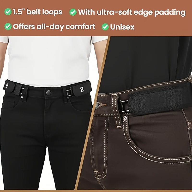 Unisex Buckleless Belt Hook Tactical Waist – Pack Of 2