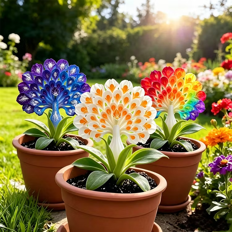 🎊 Final Hours of This Great Price🌈 Rainbow Peacock Flower Bulb – Grow Your Magical Garden Showstopper