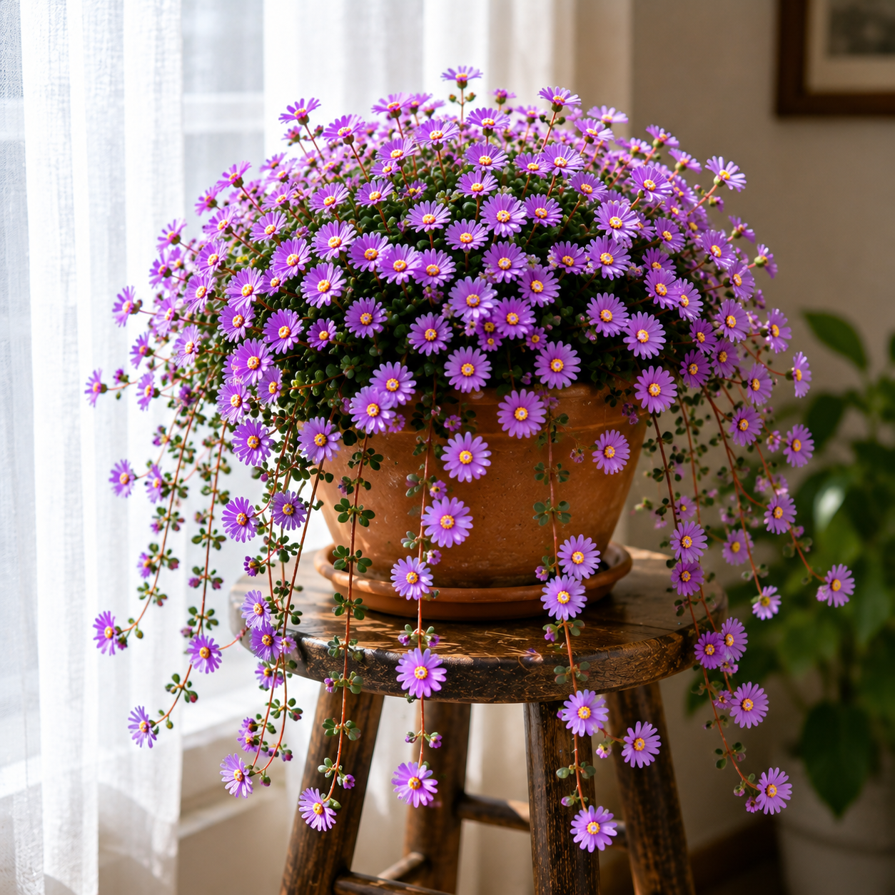 🌸 African Bonsai Succulent – Create a Stunning Waterfall of Purple Blooms