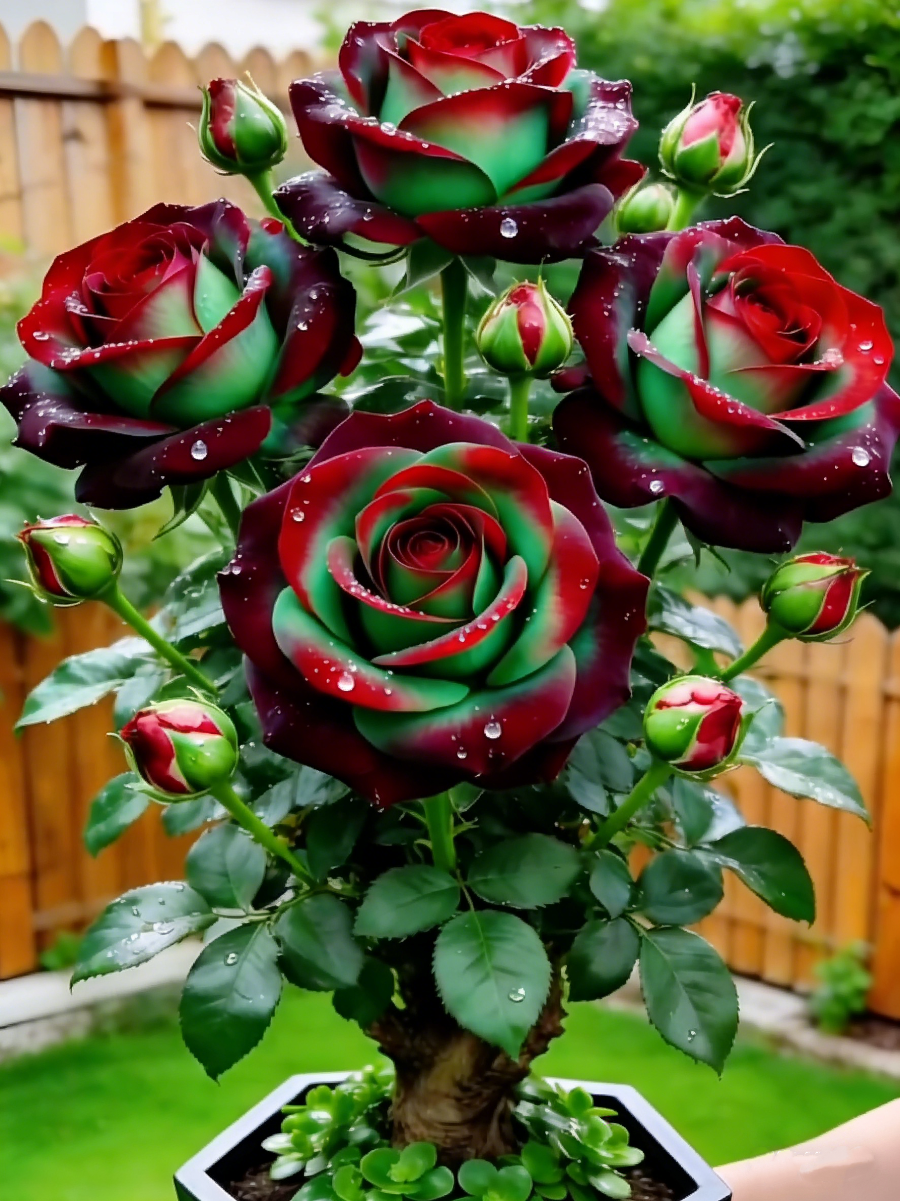 Scottish Red and Green Rose Seeds