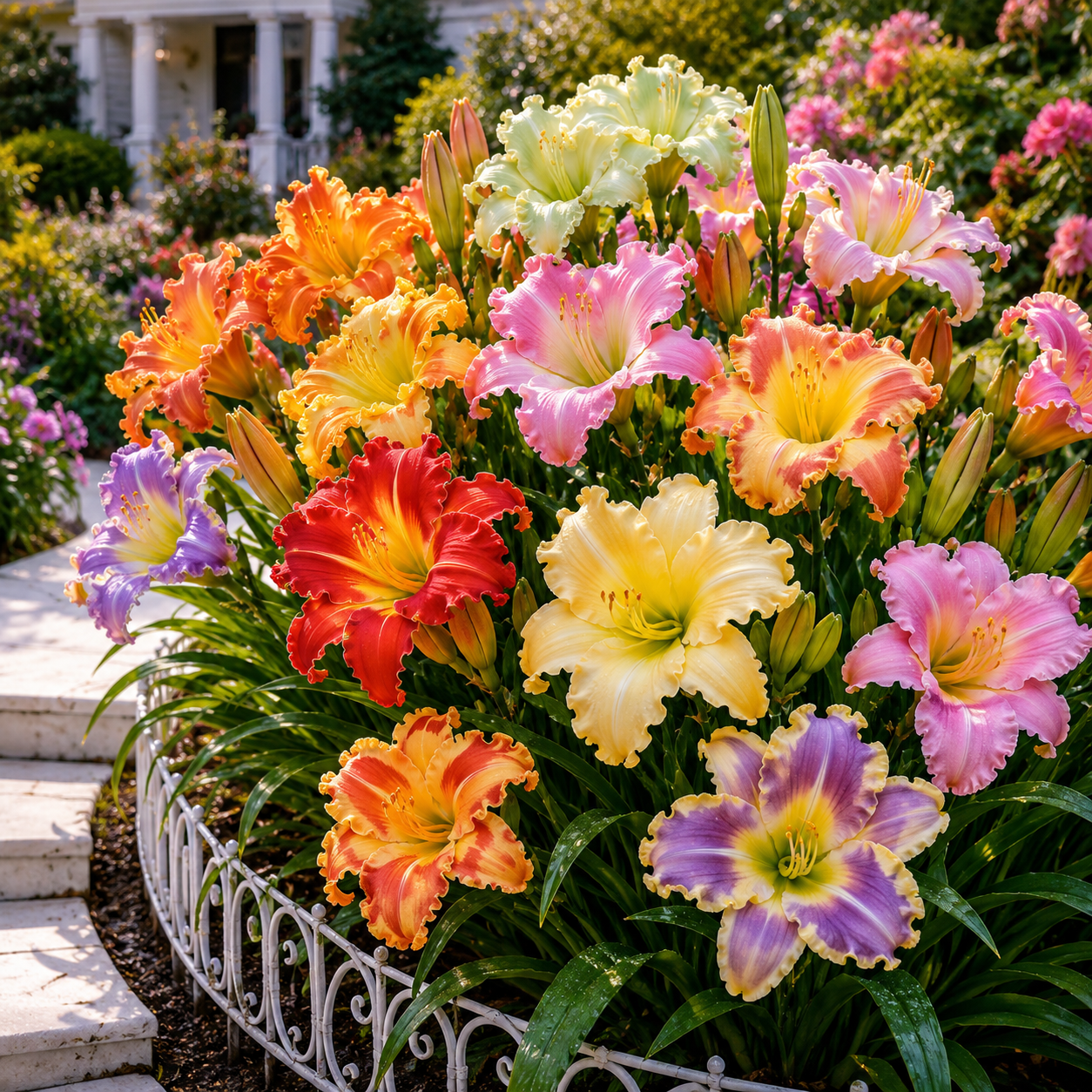 🌸 Giant Bloom Daylily Bulbs – Massive Colorful Flowers & Easy-Care Perennial
