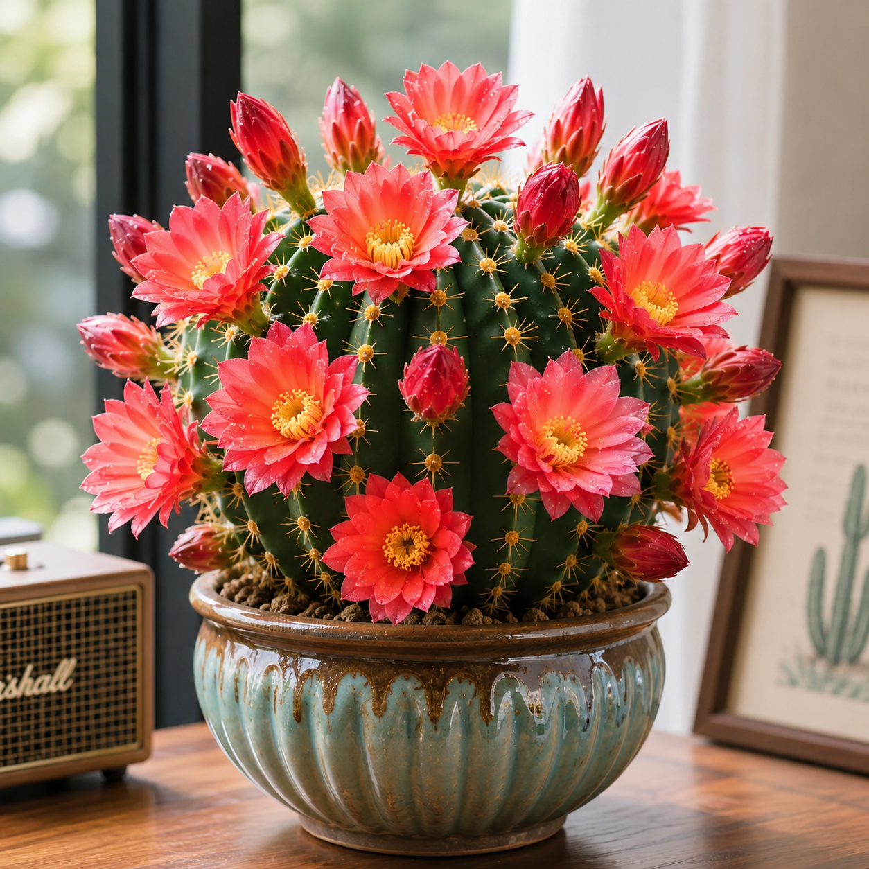 🌸 Rare Echinopsis Cactus – A Tiny Cactus with Giant, Stunning Blooms