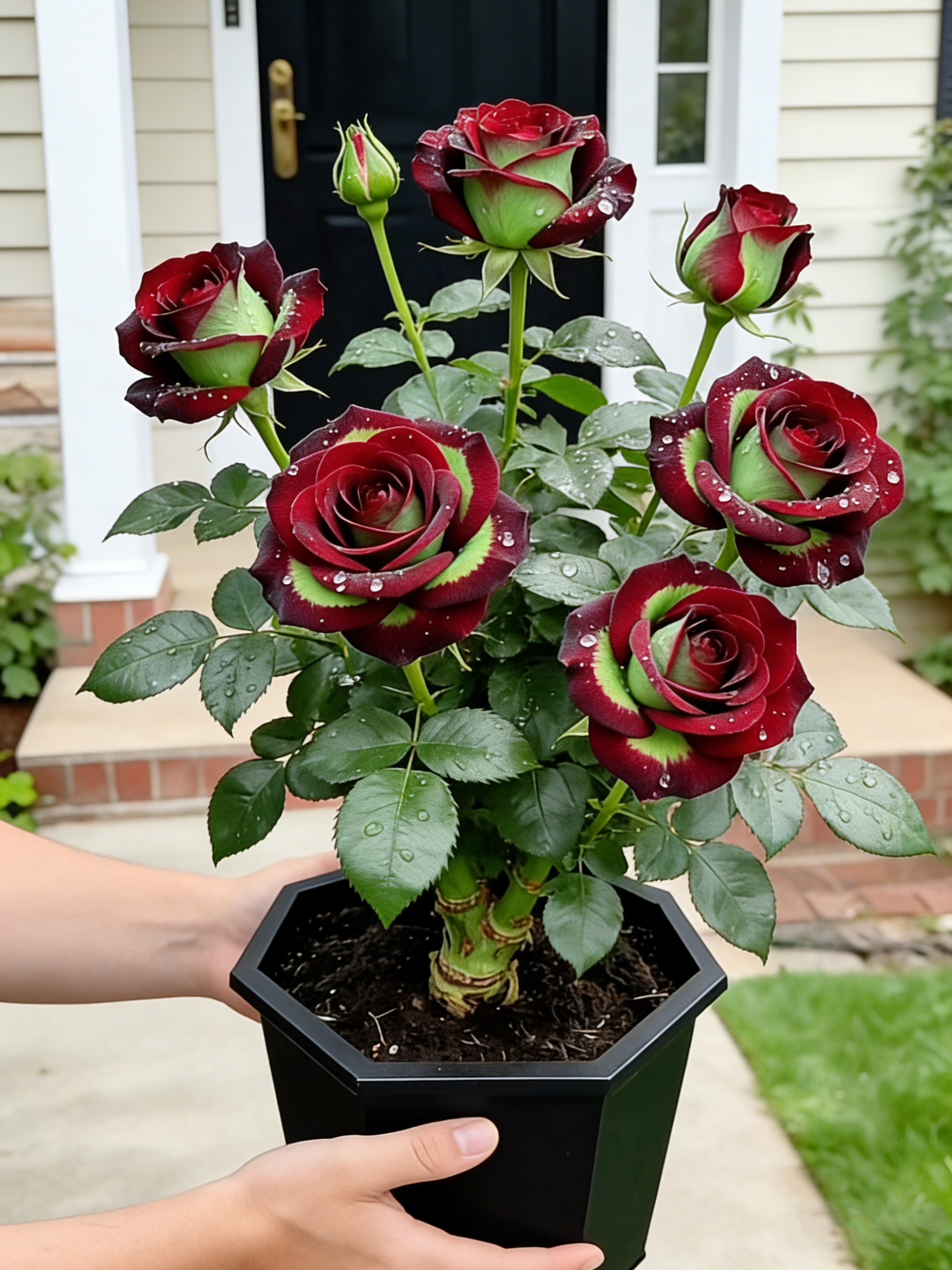 Scottish Red and Green Rose Seeds