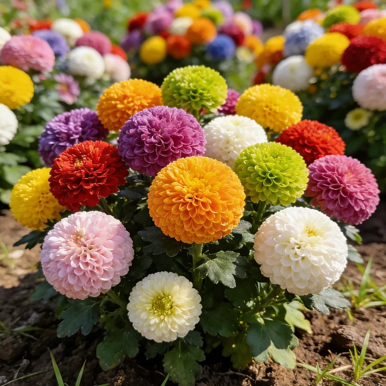 🏵️Colorful Ping Pong Chrysanthemum Seeds