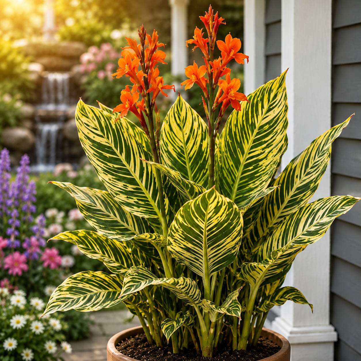 Rare Variegated Canna Lily