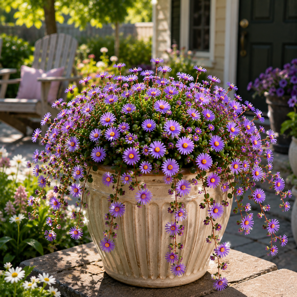 🌸 African Bonsai Succulent – Create a Stunning Waterfall of Purple Blooms