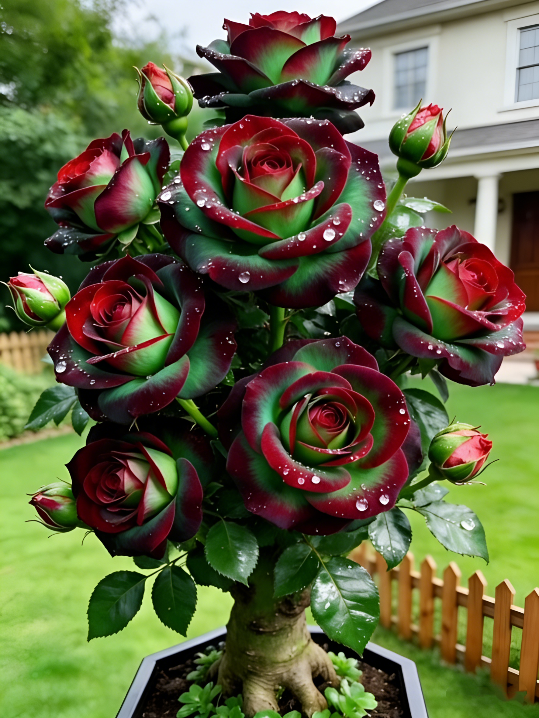 Scottish Red and Green Rose Seeds