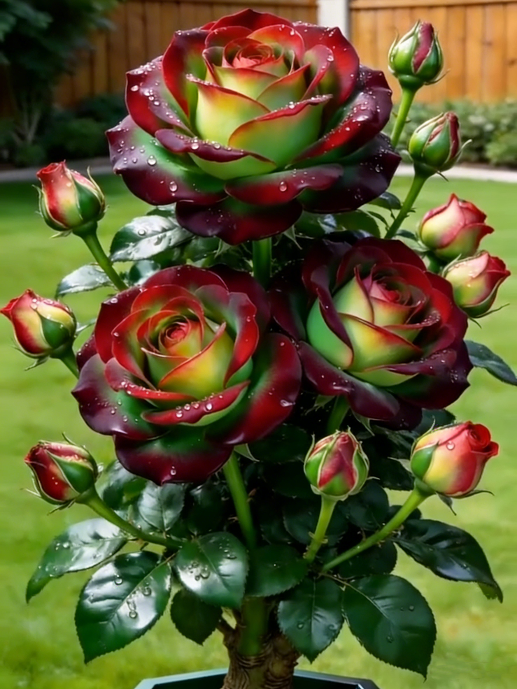 Scottish Red and Green Rose Seeds