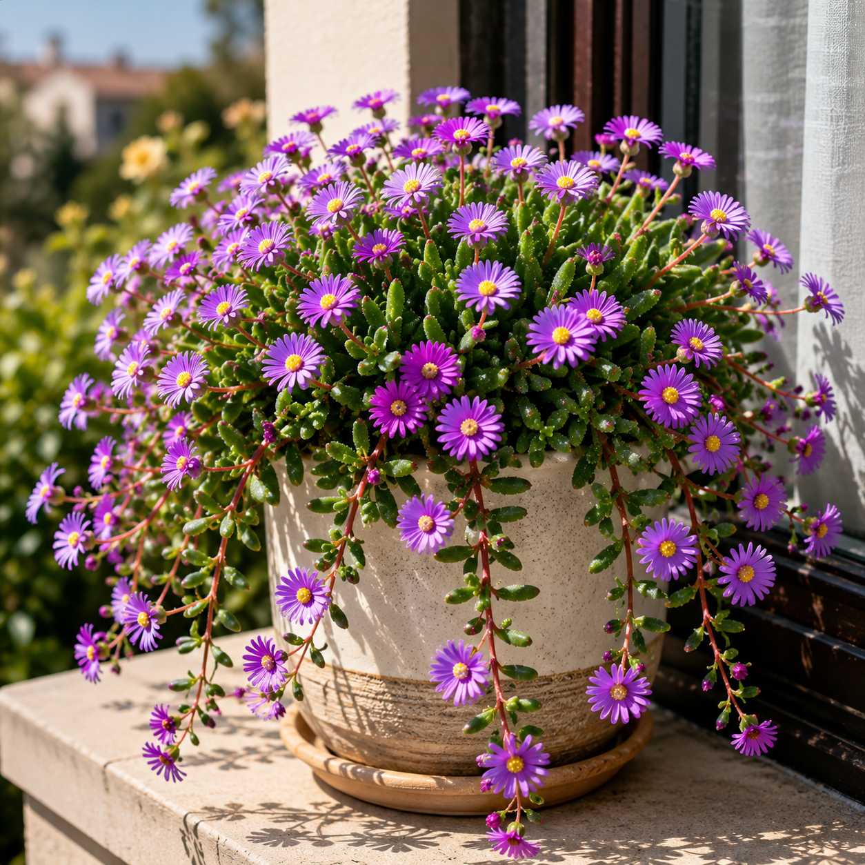 🌸 African Bonsai Succulent – Create a Stunning Waterfall of Purple Blooms