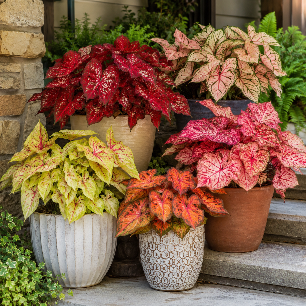 Colorful Caladium bulbs