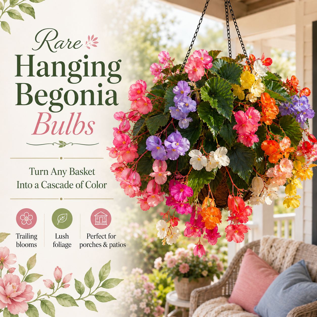 Rare hanging begonia bulbs