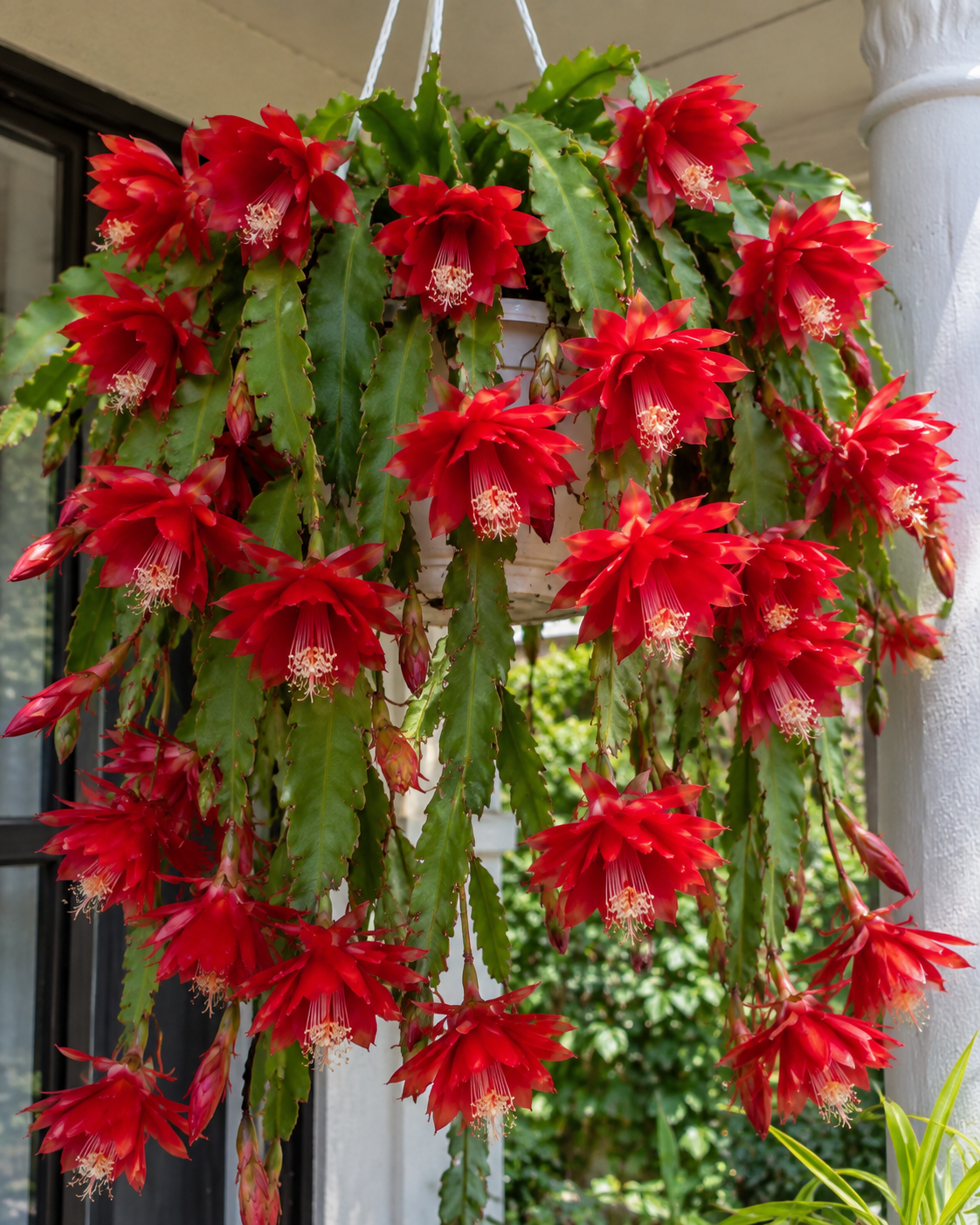 Lantern Flower Cactus Hanging Basket
