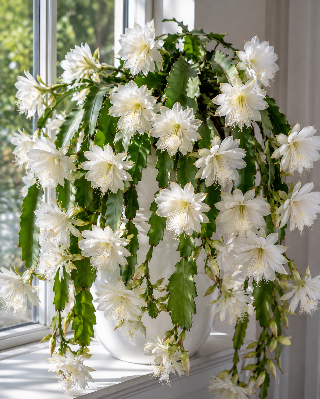 Lantern Flower Cactus Hanging Basket