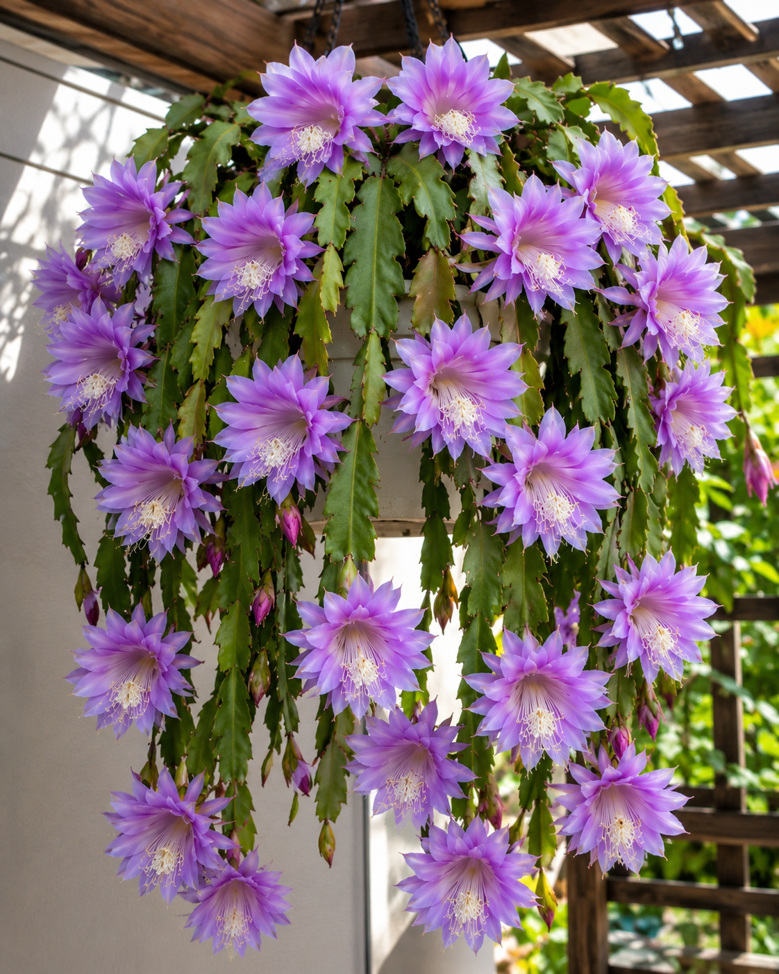 Lantern Flower Cactus Hanging Basket