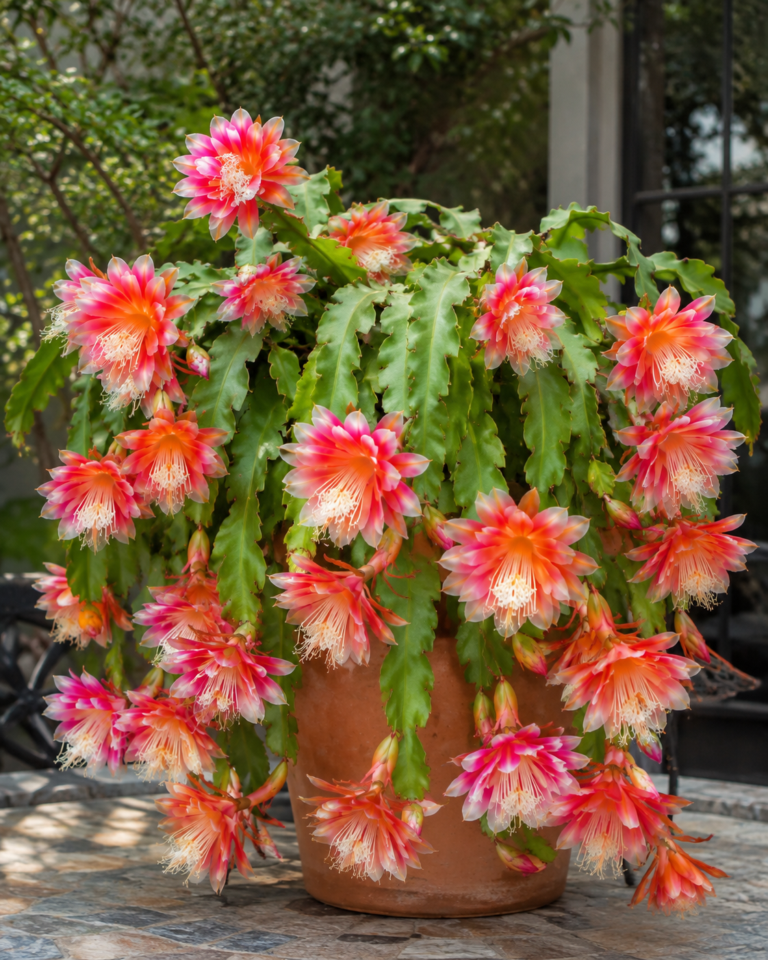 Lantern Flower Cactus Hanging Basket