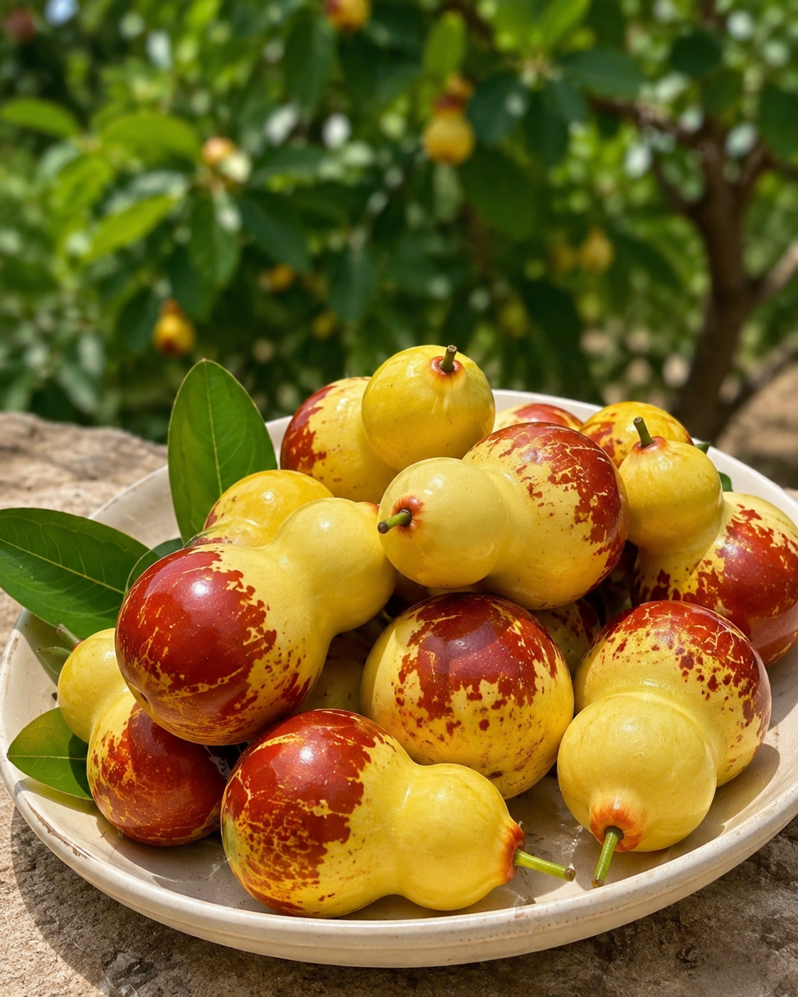 🌿 Rare Gourd Jujube Tree Sapling – Sweet & Crisp Gourd-Shaped Fruit
