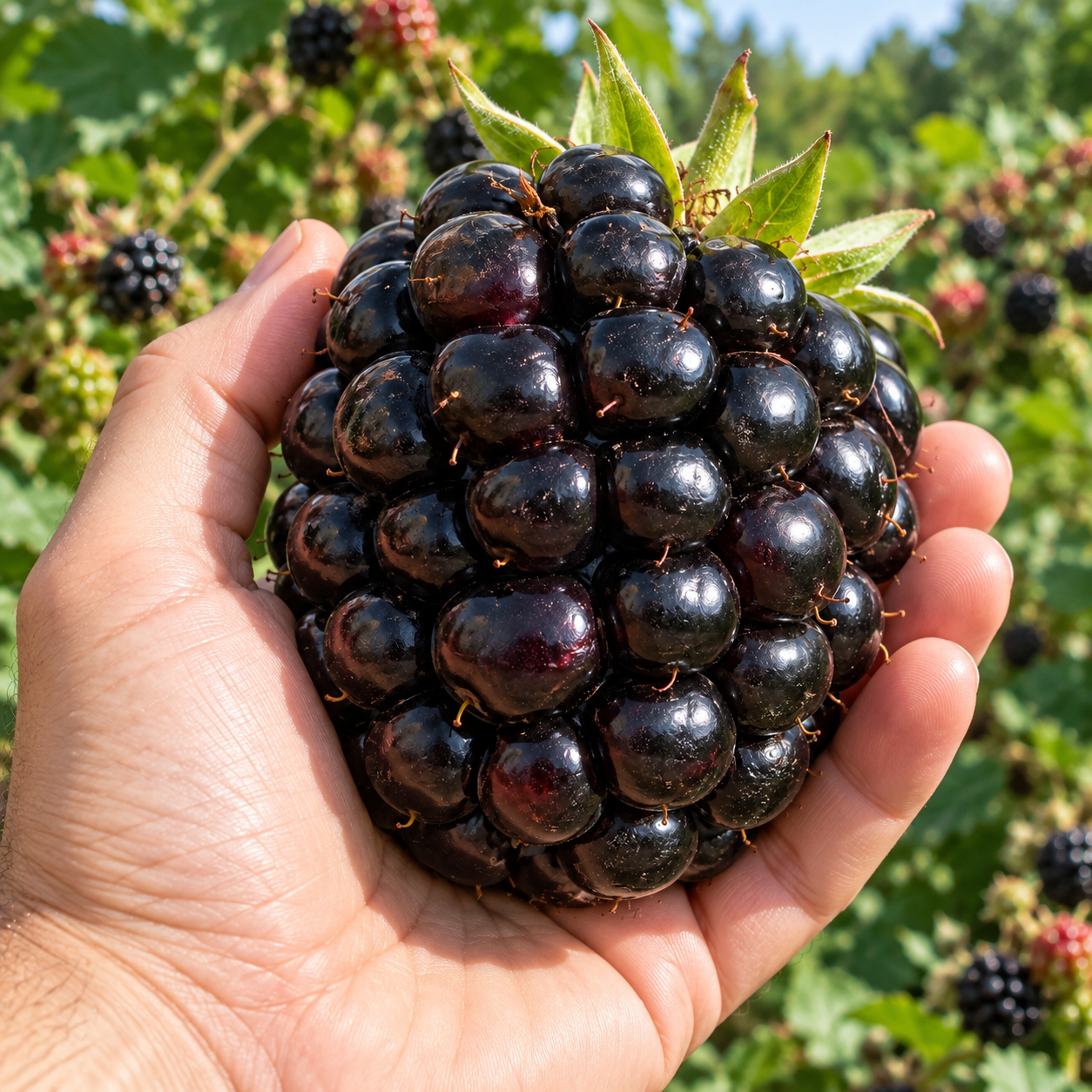 🖤 Giant Sweet Blackberry Bulbs – Extra-Large, Juicy Berries for Home Gardens! 🍇