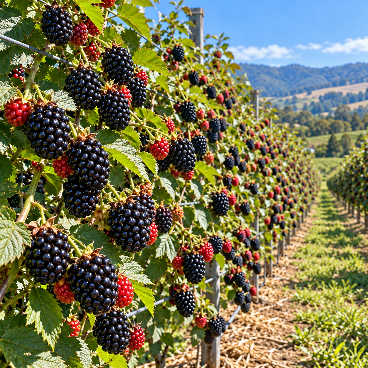 🖤 Giant Sweet Blackberry Bulbs – Extra-Large, Juicy Berries for Home Gardens! 🍇