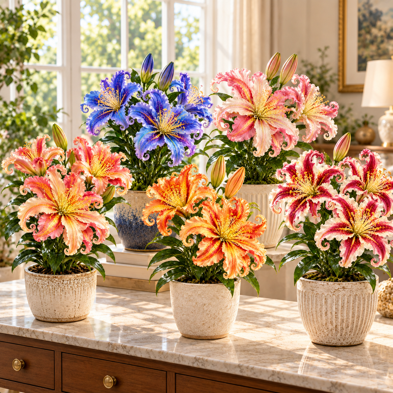 🌸 Fantasy Curl Lily Bulbs – Giant Spiral Blooms for Water & Soil Growing! 💧🌱