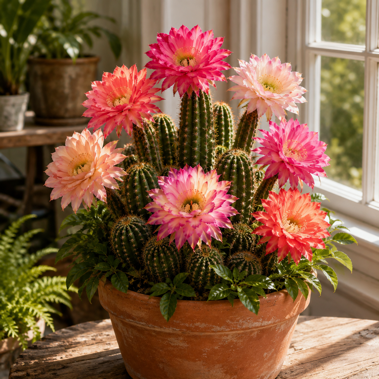 🌵👑 Giant Double Crown Cactus  bulbs — Tall & Extra-Full Blooms