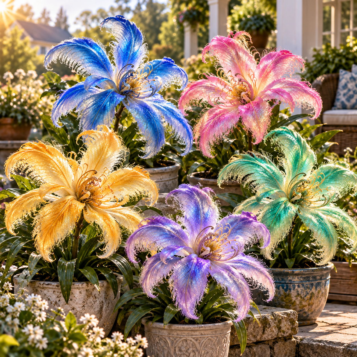 🌸 Iridescent Feather Lily Bulbs – Grow Stunning Feather-Like Blooms!