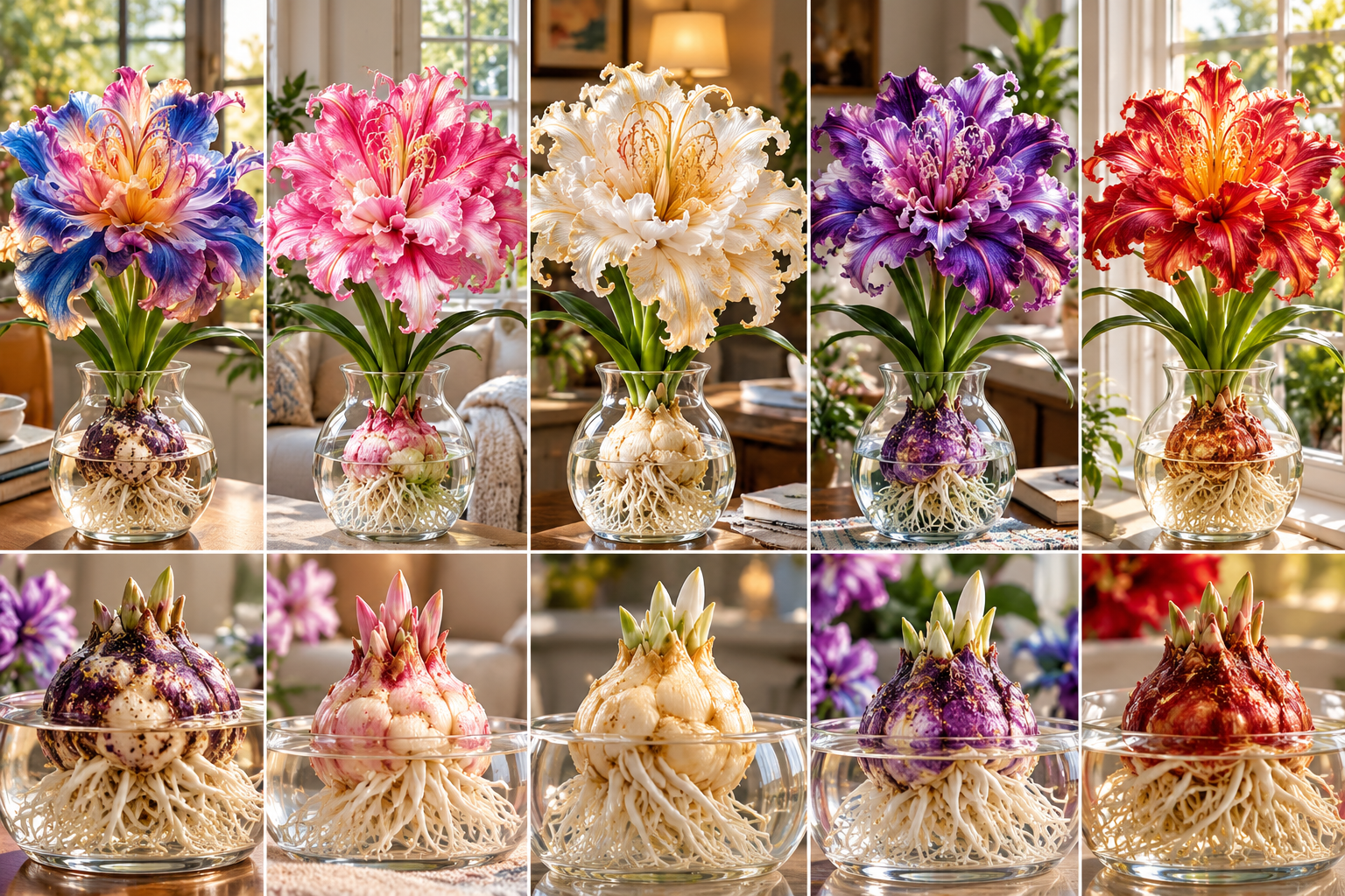 Giant Ram's Horn Lily Bulbs– Giant Double Ruffled Blooms | For Water & Soil Growing