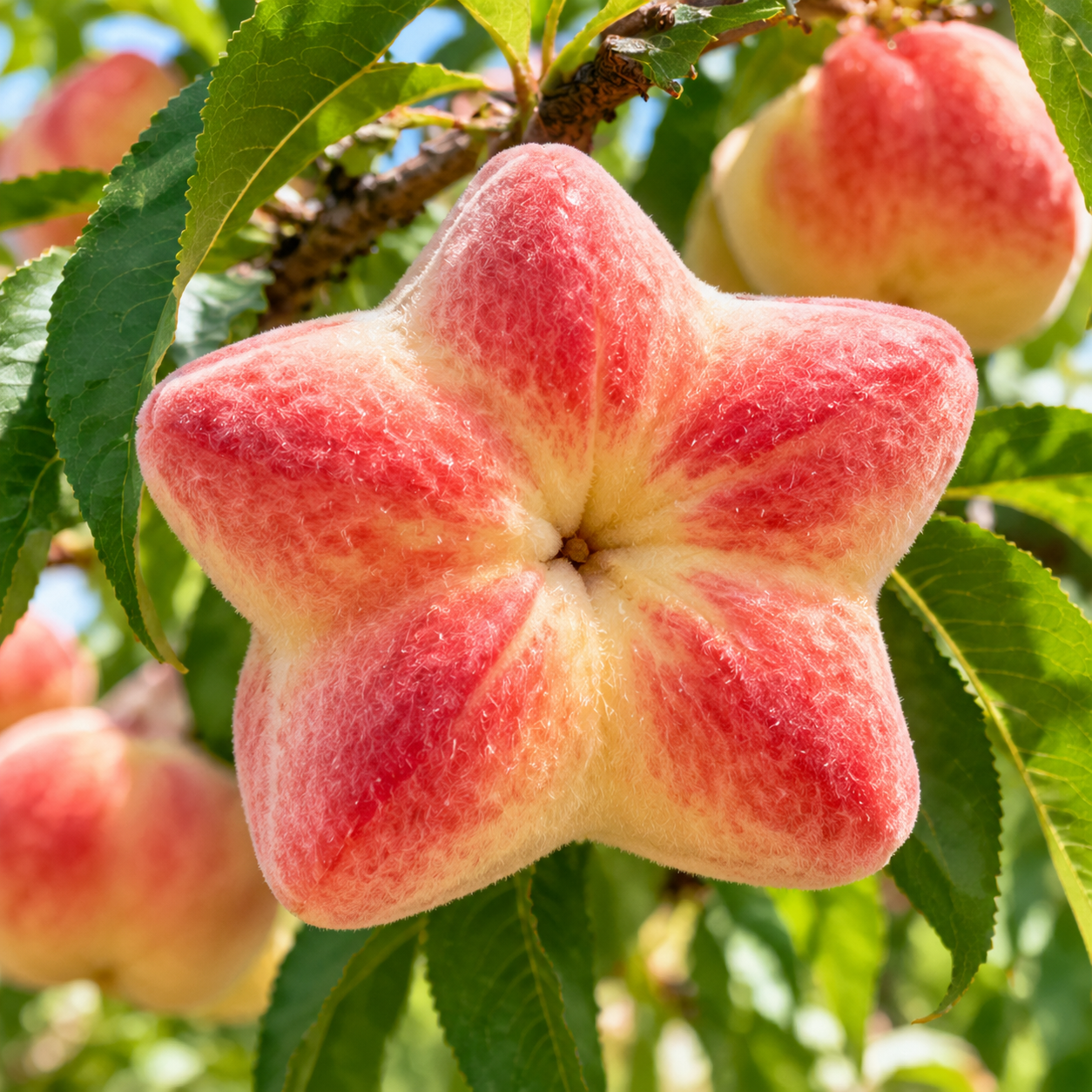 🍑 Rare Starburst Peach Bulbs – Grow Amazing Star-Shaped Peaches! ⭐