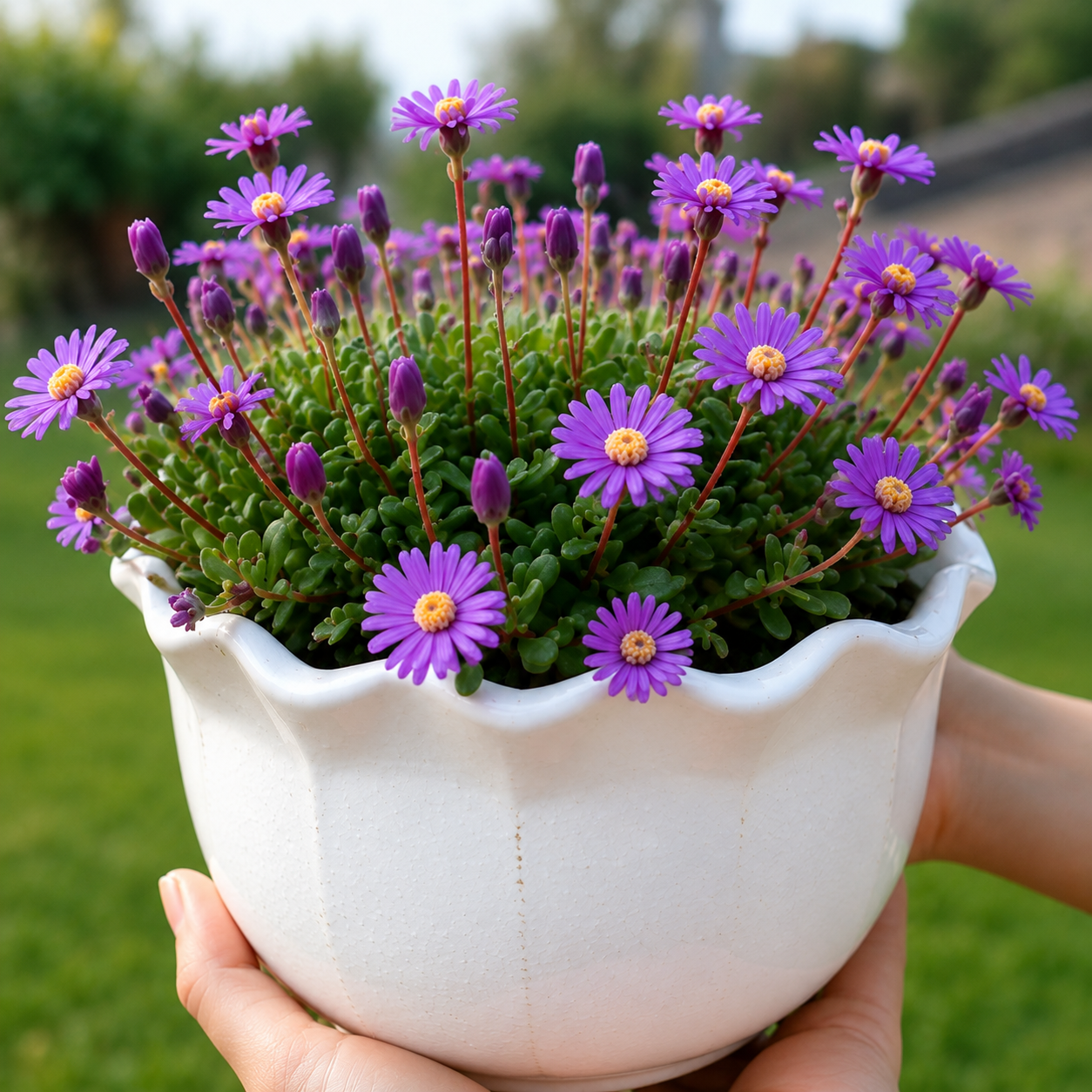 🌸 African Bonsai Succulent – Create a Stunning Waterfall of Purple Blooms