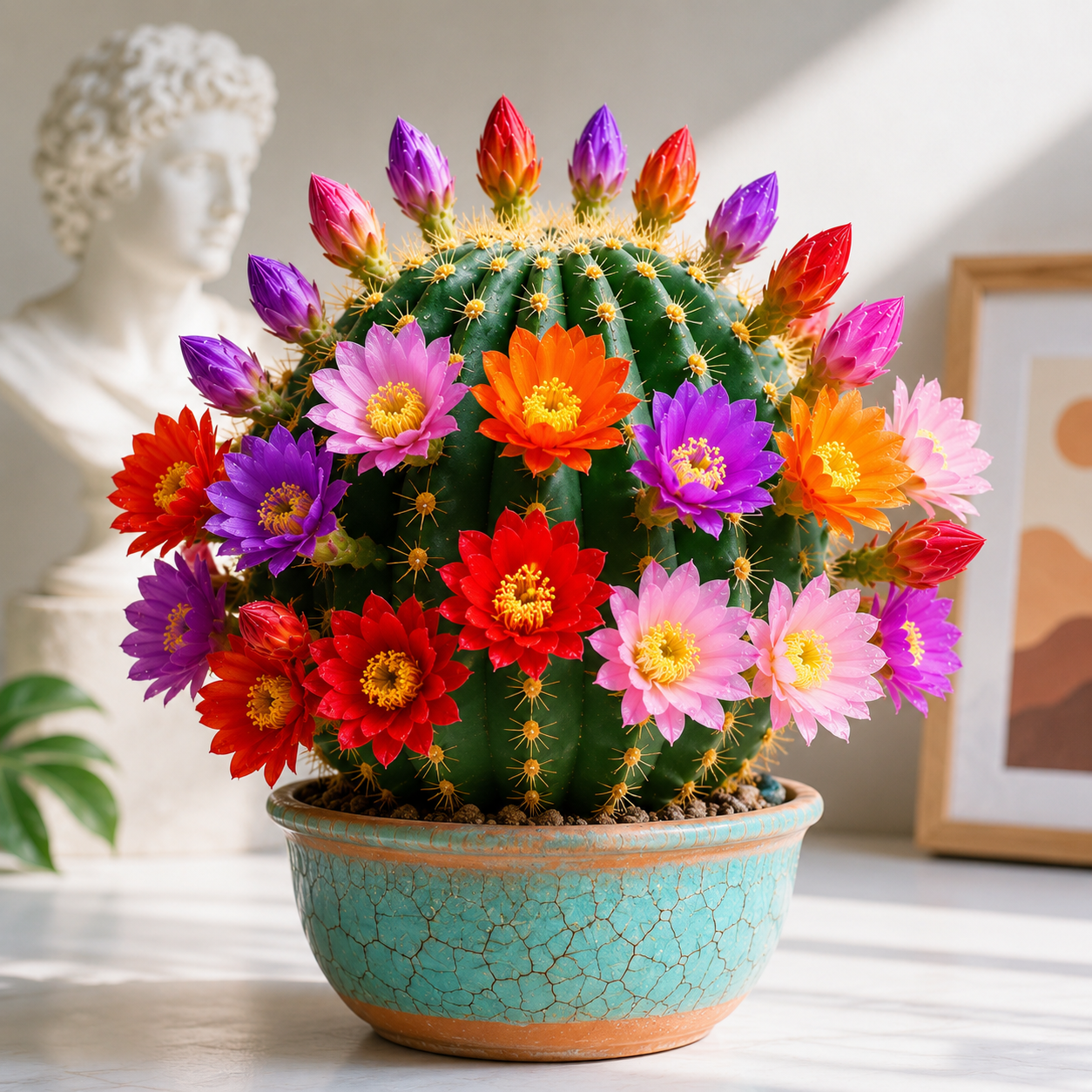 🌸 Rare Echinopsis Cactus – A Tiny Cactus with Giant, Stunning Blooms