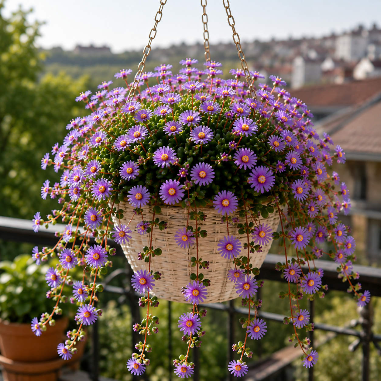 🌸 African Bonsai Succulent – Create a Stunning Waterfall of Purple Blooms
