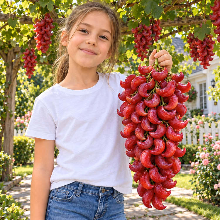 🍇 Rare Crescent Moon Grapes – Grow Stunning Moon-Shaped Grapes at Home!