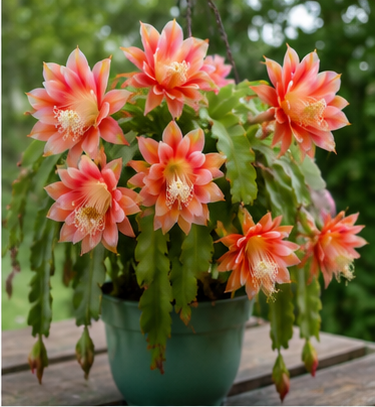 Lantern Flower Cactus Hanging Basket
