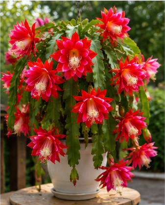 Lantern Flower Cactus Hanging Basket