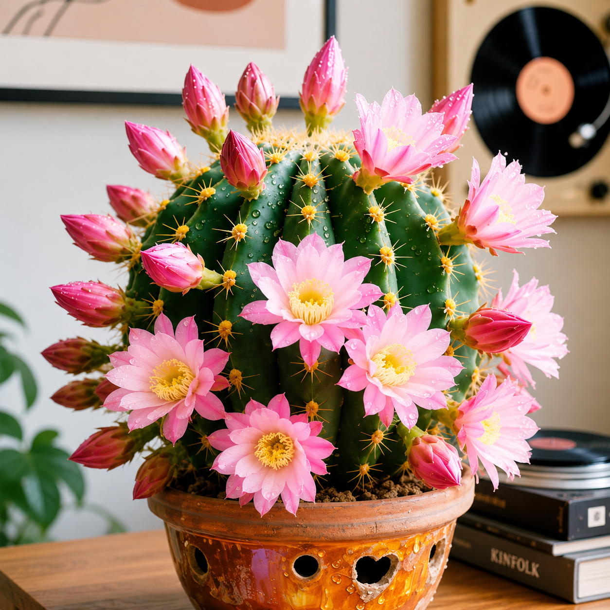 🌸 Rare Echinopsis Cactus – A Tiny Cactus with Giant, Stunning Blooms