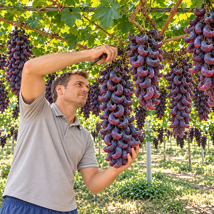 🍇 Rare Crescent Moon Grapes – Grow Stunning Moon-Shaped Grapes at Home!