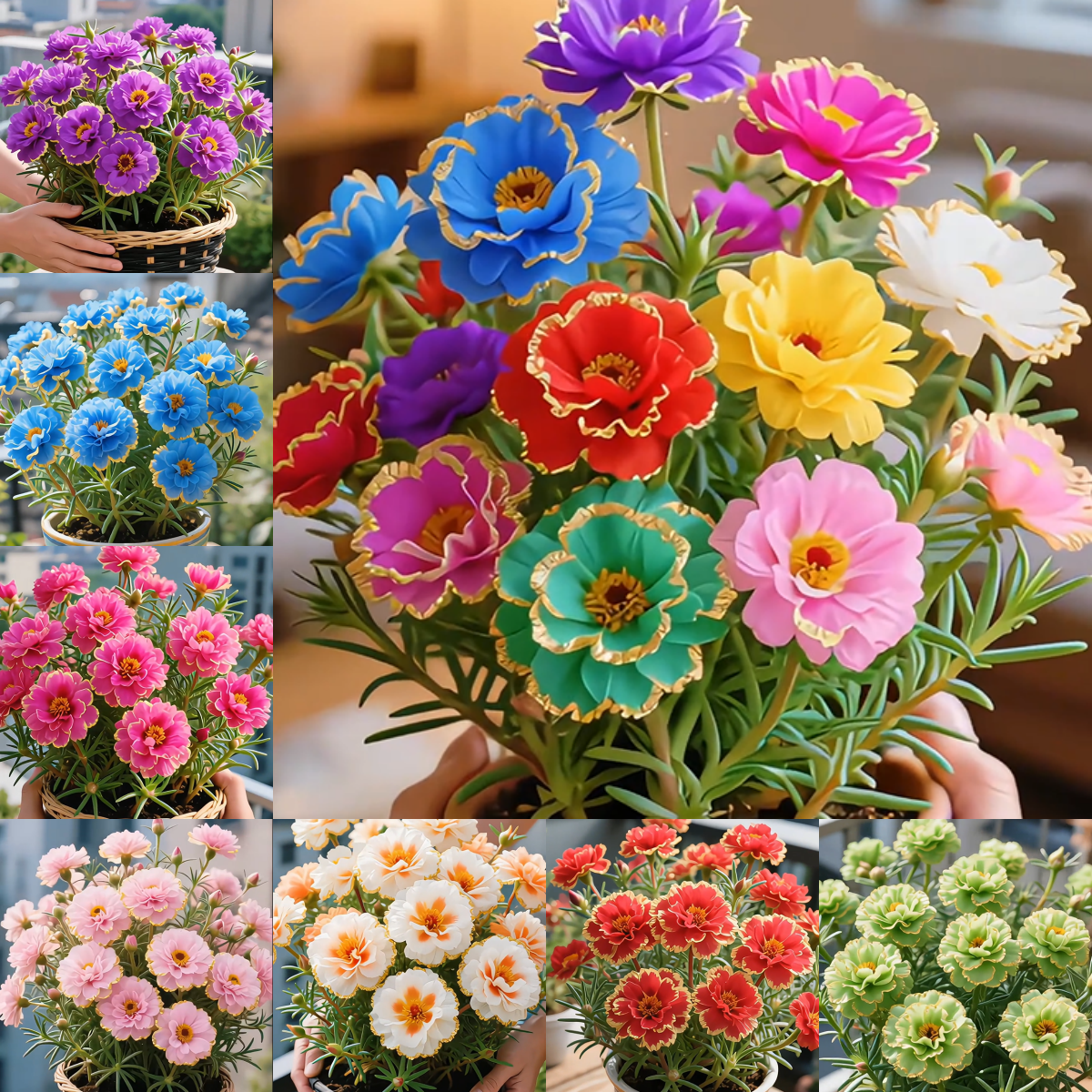 🌹【7 days germination】Last Day Up to 50% OFF💐Muti-Color Double Moss Rose Seeds